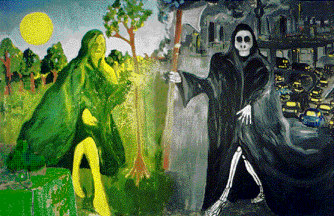 Mural from Claremont Rd protests against M11 Link Road 1995